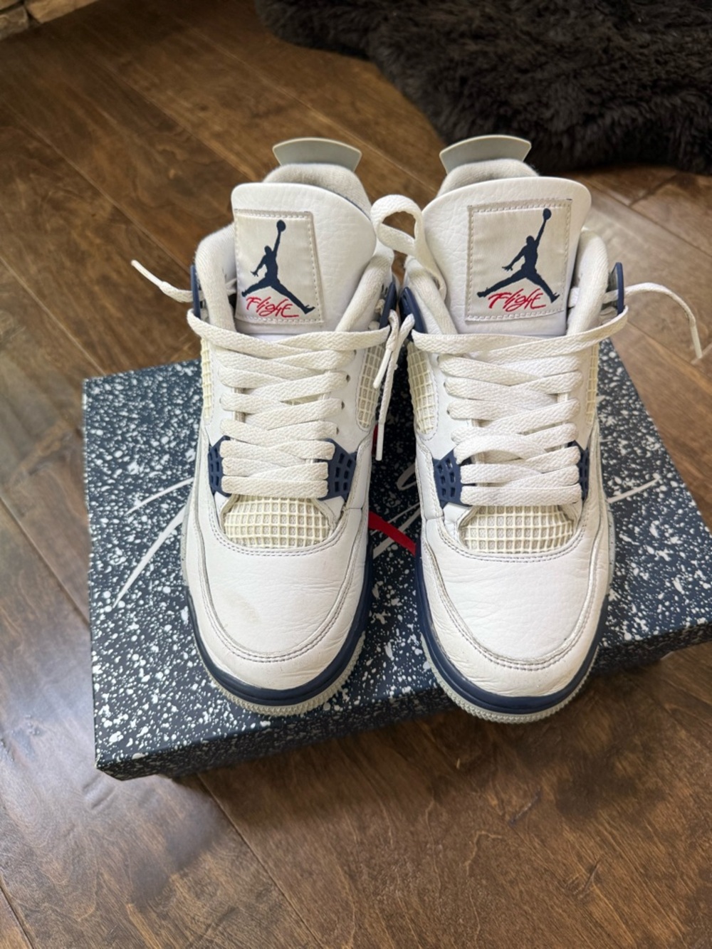 Nike Air Jordan 4 Retro “Midnight Navy” – Women’s 9 - Picture 7 of 7